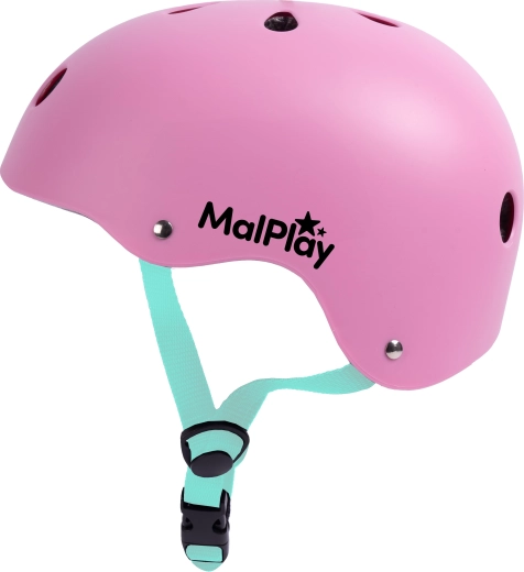 børnecykelhjelm SafeKiddo pink‑turkis (S 48‑54 cm)