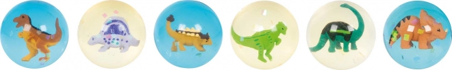 GOKI hoppebold med 3D dinosaurer (mix af farver)