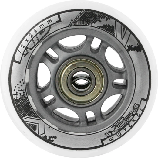 Sæt hvide PU-hjul 72 × 24 mm med ABEC 7-lejer NILS EXTREME