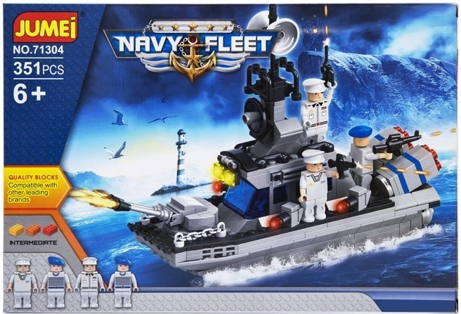 Byggesæt Jumei Navy Fleet – militærbåd, 351 dele - 1 stk.