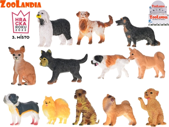 Zoolandia hund – plastfigurer af hunderacer 5–9 cm