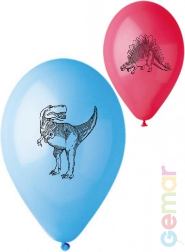 Gemar pastel latexballon med dinosaurtryk 26 cm - 1 stk.