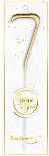 Stjernekaster tal 7 guld 16,5 cm