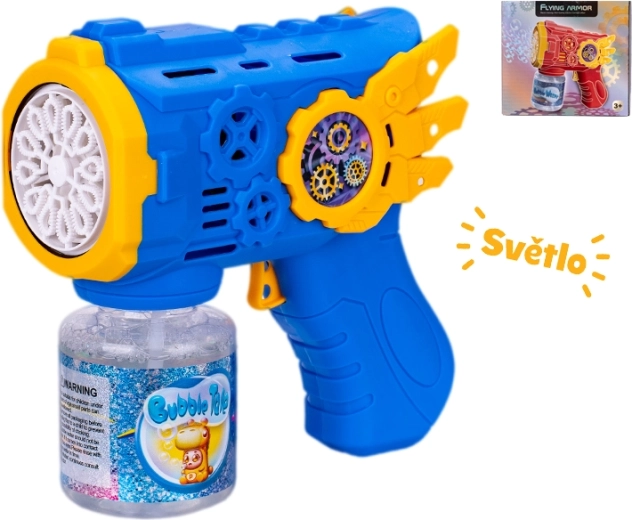 Sæbeboblepistol med lyseffekter 13 cm