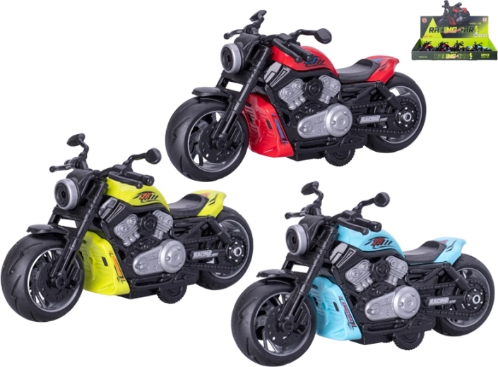 Børnemotorcykel med pull-back, 13,5 cm