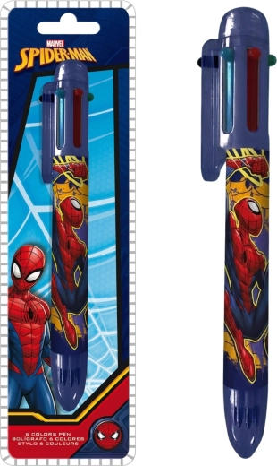 Sekstfarvet kuglepen Spider-Man