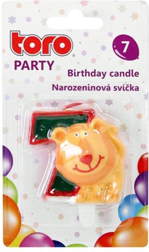 Kagelys tal 7 med løve TORO 5 cm