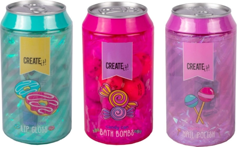 Create It! Candy gaveæske i blik med børnekosmetik