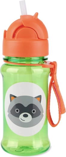 Skip Hop Zoo Tritan-flaske med sugerør Vaskebjørn 355 ml