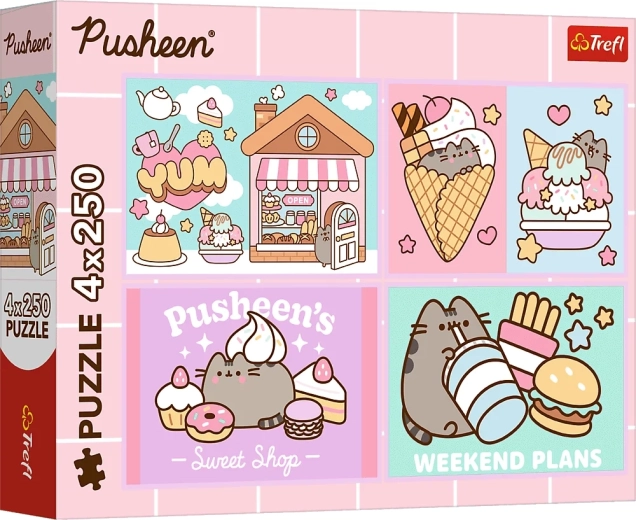 Pusheen-puslespil – mød PUSHEEN 4×250 brikker