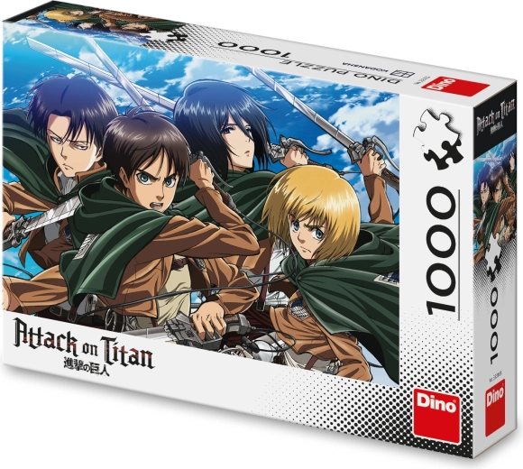 Anime-puslespil: Attack on Titan (1000 brikker)