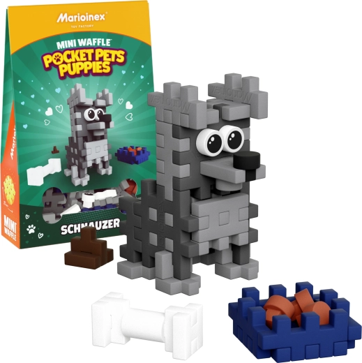 Byggesæt Mini Waffle Pocket Pets – schnauzerhvalp