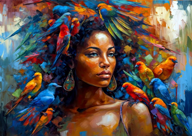 Enjoy puslespil Fjerdråbe-dronningen 1000 brikker