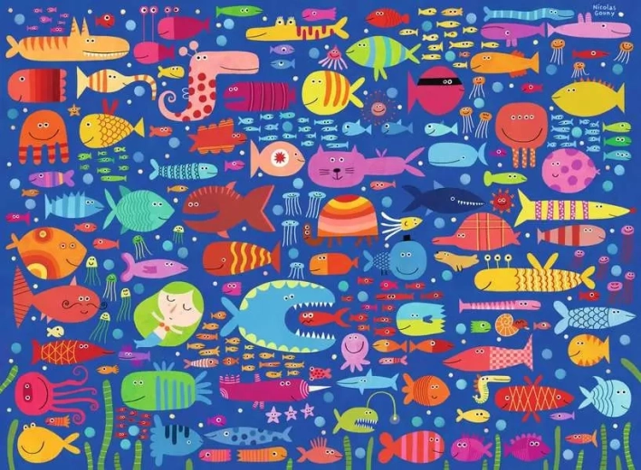 Ravensburger Puzzle Fiskekammerater XXL 200 brikker