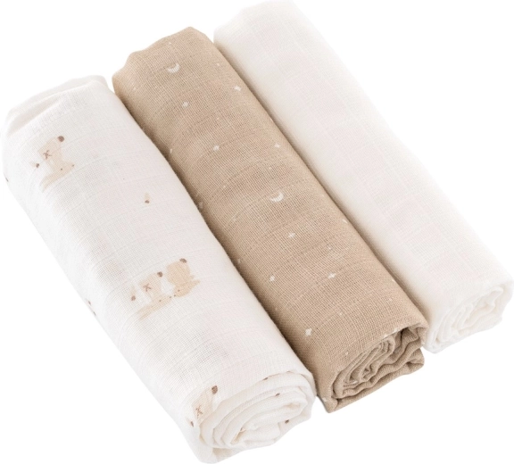 Träumeland stofbleer hop hop bunny beige 80 × 80 cm (3 stk.)