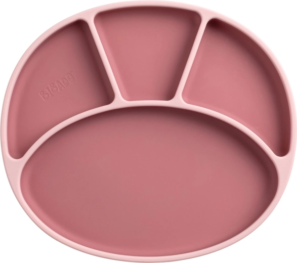 Bibado silikone opdelt tallerken med sugekop blush - 1 stk