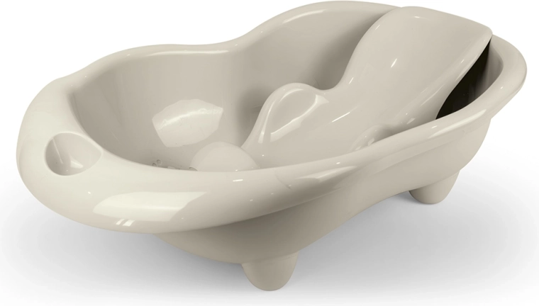 Hippo babybadekar med badestøtte, beige