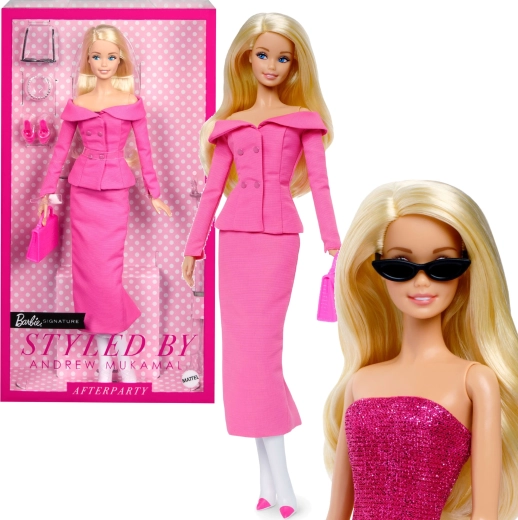 Mattel Barbie Signature deluxe samlerdukke i lyserødt sæt Day to Night styled by Andrew Mukamal