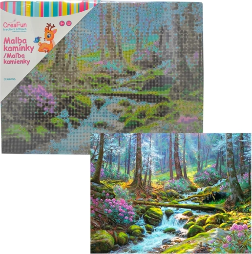 Diamantmaling Skovbæk 30 × 40 cm
