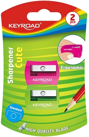 Keyroad Nugget blyantspidser, sæt med 2 stk., plast