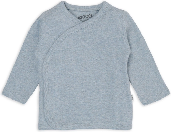 Lodger slå-om-trøje melange blue fogg, str. 56
