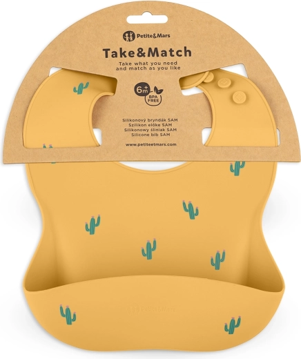 Petite&Mars silikonehagesmæk Take&Match okker kaktusser 6m+
