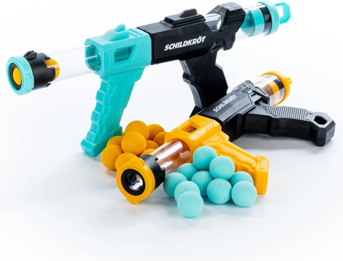 Schildkröt sæt med to affyrere med skumkugler – Fire Blasters