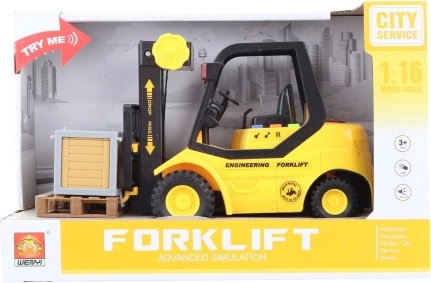 Lille elektrisk gaffeltruck 1:16