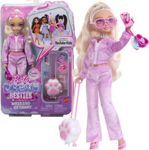 Barbie Dream Besties Barbie „Malibu“ weekendtur – mode-dukke med tilbehør