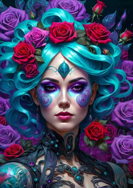 Puslespil Gotiske blomster 1000 brikker