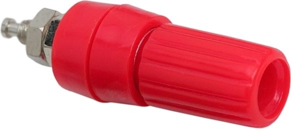 Panelmonteret bananstikdåse 4 mm rød