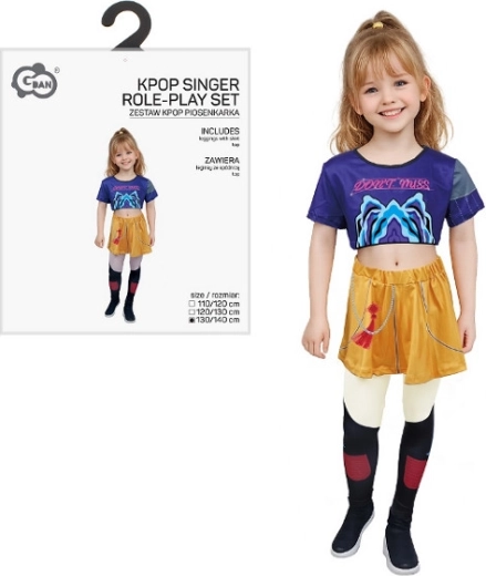 Børnekostume K-pop-sangerinde Mira 130/140 cm
