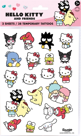 Hello Kitty vaskbare midlertidige tatoveringer til børn (38 stk.)