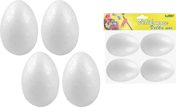 Dekorative polystyrenskeg 8 cm, 4 stk