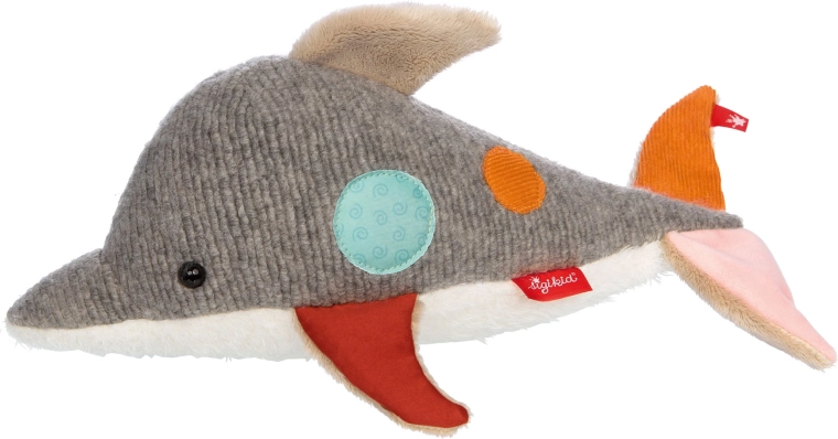 Sigikid første plysdelfin patchwork 33 cm