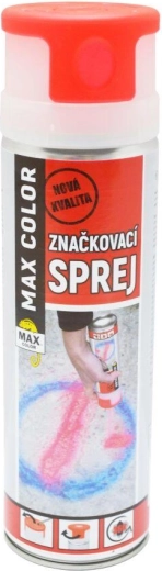 Markeringsspray MAX COLOR 500 ml – selvlysende rød