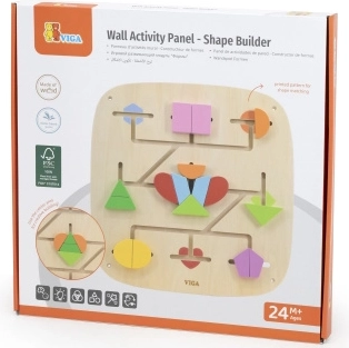 Vægmonteret træspil til blokbygning