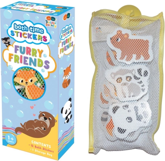 Buddy & Barney badeklistermærker – pelsede figurer