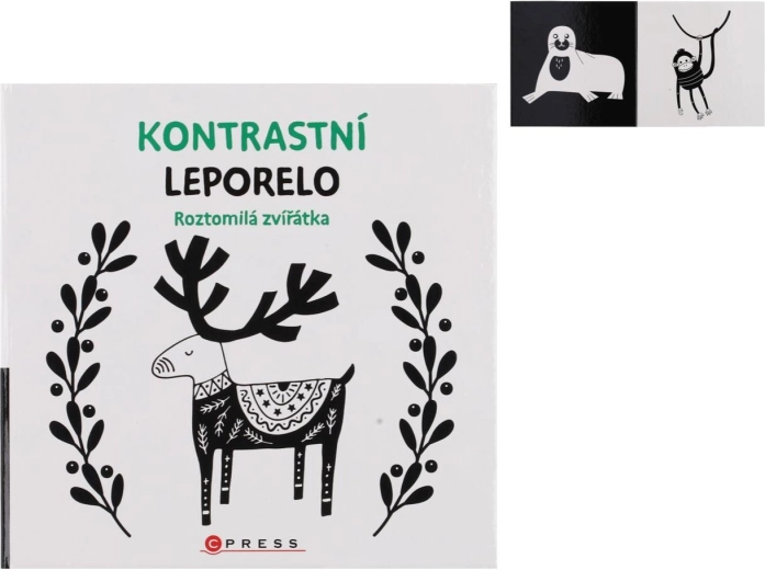 Kontrast leporello søde dyr 15,5 × 15 cm