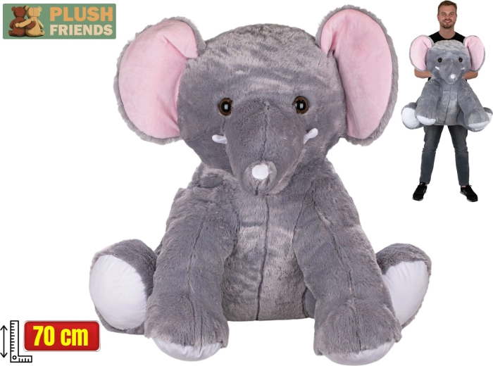 Plush Friends elefant plysdyr siddende 70 cm