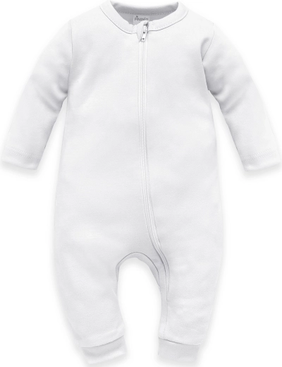 Pinokio babyheldragt til lynlås uden fødder Lovely Day hvid, str. 56