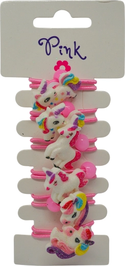 Elastikker med enhjørninger 6 stk.