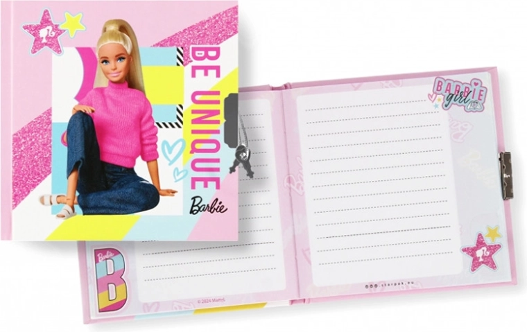 Barbie-notesbog med lås – 1 stk.