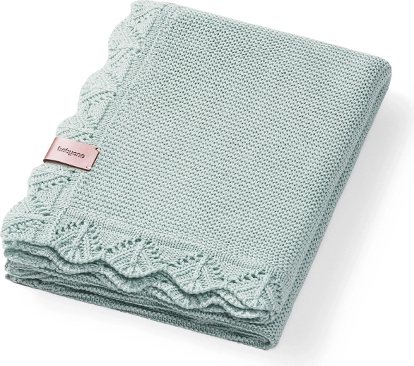 Babyono strikket bambustæppe green 75 × 100 cm