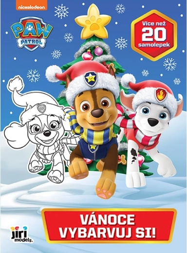 Farvelæg selv! Paw Patrol – julemalebog med klistermærker