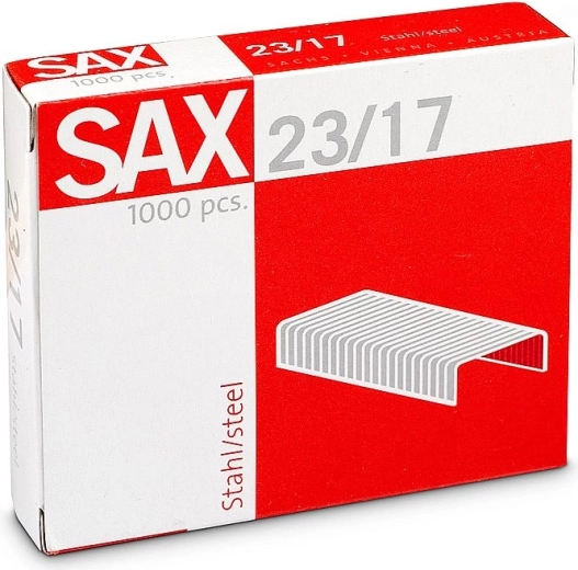 Hæfteklammer 23/17, galvaniserede, 1000 stk