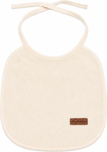 Børne frotté-hagesmæk New Baby med PVC-foring beige – 1 stk.