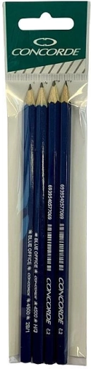 Grafitblyanter CONCORDE Blue Office – sæt 4 stk.