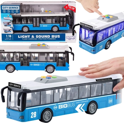 Interaktiv elektrisk bybus WOOPIE i målestoksforholdet 1:16