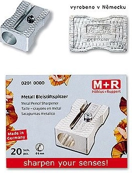 Metal blyantspidser M+R, sølvfarvet